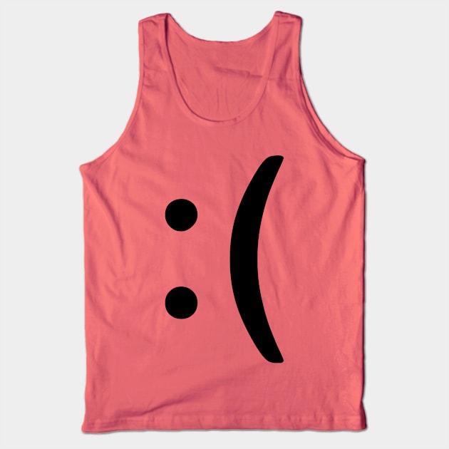 Frowning Emoji Face Tank Top by T_Sh1rt_Dan